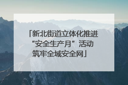 新北街道立体化推进“安全生产月”活动 筑牢全域安全网