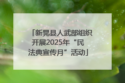 新晃县人武部组织开展2025年“民法典宣传月”活动