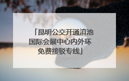 昆明公交开通滇池国际会展中心内外环免费接驳专线