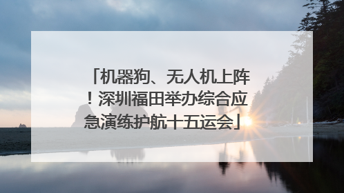 机器狗、无人机上阵！深圳福田举办综合应急演练护航十五运会