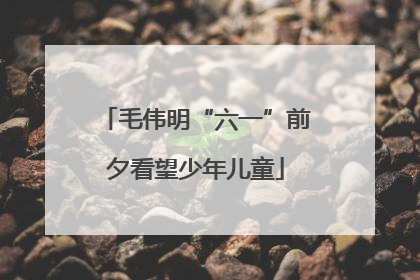 毛伟明“六一”前夕看望少年儿童