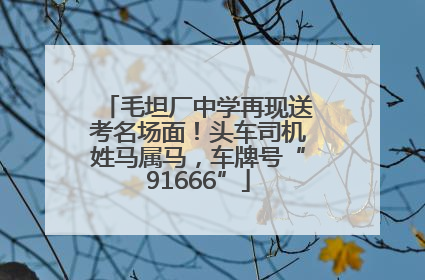 毛坦厂中学再现送考名场面！头车司机姓马属马，车牌号“91666”