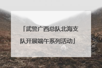 武警广西总队北海支队开展端午系列活动
