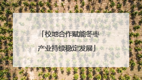 校地合作赋能冬枣产业持续稳定发展