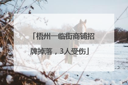 梧州一临街商铺招牌掉落，3人受伤