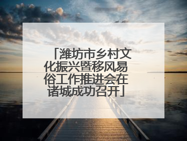 潍坊市乡村文化振兴暨移风易俗工作推进会在诸城成功召开