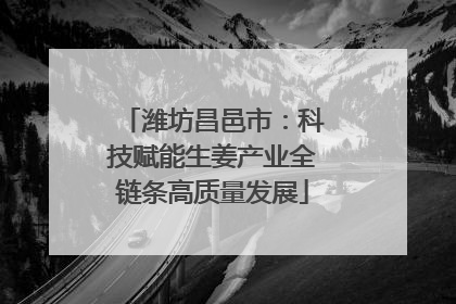 潍坊昌邑市：科技赋能生姜产业全链条高质量发展
