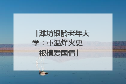 潍坊银龄老年大学：重温烽火史 根植爱国情