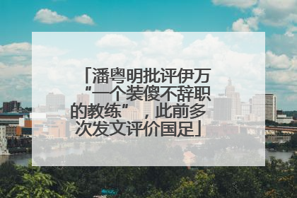 潘粤明批评伊万“一个装傻不辞职的教练”，此前多次发文评价国足