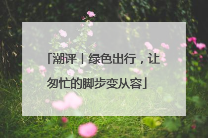 潮评丨绿色出行，让匆忙的脚步变从容