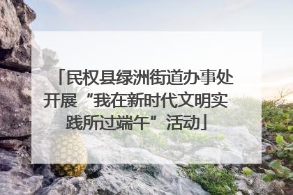 民权县绿洲街道办事处开展“我在新时代文明实践所过端午”活动