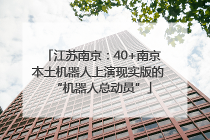 江苏南京：40+南京本土机器人上演现实版的“机器人总动员”