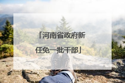 河南省政府新任免一批干部