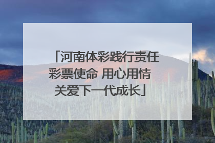 河南体彩践行责任彩票使命 用心用情关爱下一代成长