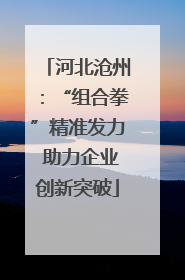 河北沧州：“组合拳”精准发力 助力企业创新突破