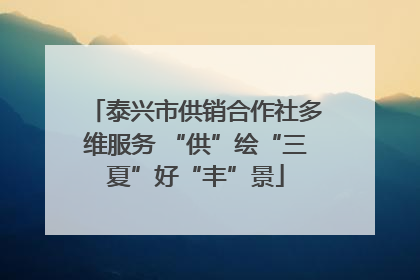 泰兴市供销合作社多维服务 “供”绘“三夏”好“丰”景