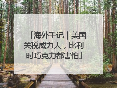 海外手记｜美国关税威力大，比利时巧克力都害怕
