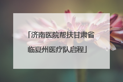 济南医院帮扶甘肃省临夏州医疗队启程