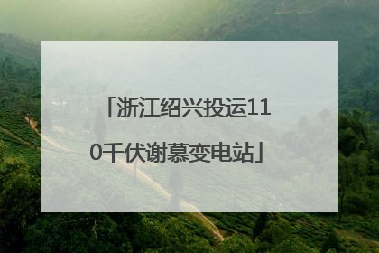 浙江绍兴投运110千伏谢慕变电站
