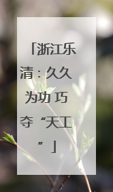 浙江乐清：久久为功 巧夺“天工”