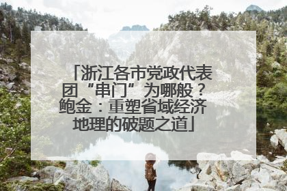 浙江各市党政代表团“串门”为哪般？鲍金：重塑省域经济地理的破题之道
