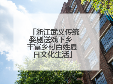 浙江武义传统婺剧送戏下乡 丰富乡村百姓夏日文化生活