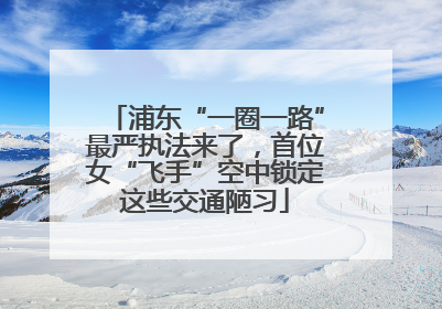 浦东“一圈一路”最严执法来了，首位女“飞手”空中锁定这些交通陋习