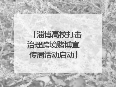 淄博高校打击治理跨境赌博宣传周活动启动