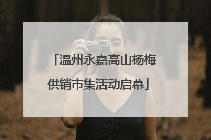 温州永嘉高山杨梅供销市集活动启幕