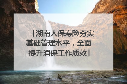 湖南人保寿险夯实基础管理水平，全面提升消保工作质效