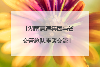 湖南高速集团与省交管总队座谈交流