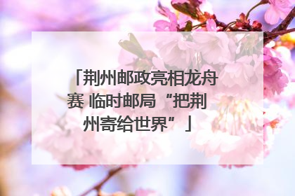 荆州邮政亮相龙舟赛 临时邮局“把荆州寄给世界”