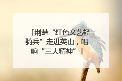 荆楚“红色文艺轻骑兵”走进英山，唱响“三大精神”