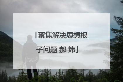 聚焦解决思想根子问题 郝 炜