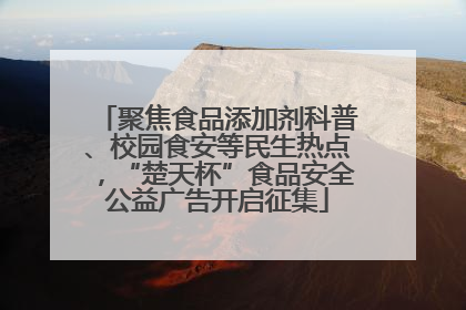 聚焦食品添加剂科普、校园食安等民生热点，“楚天杯”食品安全公益广告开启征集