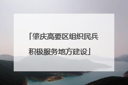 肇庆高要区组织民兵积极服务地方建设