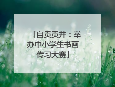 自贡贡井：举办中小学生书画传习大赛