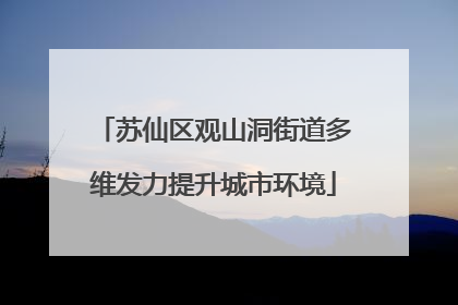 苏仙区观山洞街道多维发力提升城市环境