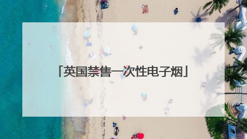 英国禁售一次性电子烟
