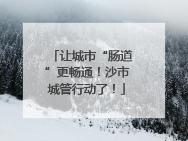 让城市“肠道”更畅通！沙市城管行动了！