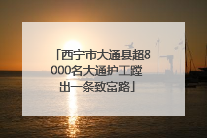 西宁市大通县超8000名大通护工蹚出一条致富路