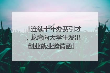 连续十年办赛引才，龙湾向大学生发出创业就业邀请函