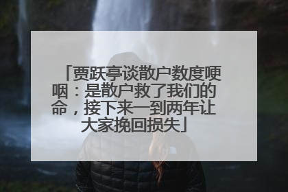 贾跃亭谈散户数度哽咽：是散户救了我们的命，接下来一到两年让大家挽回损失