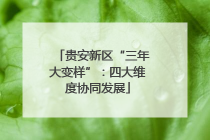 贵安新区“三年大变样”：四大维度协同发展