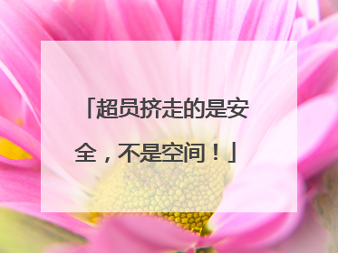 超员挤走的是安全，不是空间！