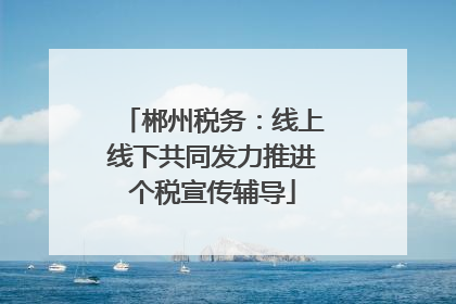 郴州税务：线上线下共同发力推进个税宣传辅导