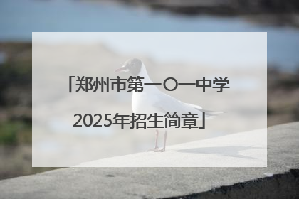 郑州市第一〇一中学2025年招生简章