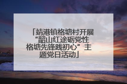 靖港镇格塘村开展“韶山红途砺党性 格塘先锋践初心”主题党日活动