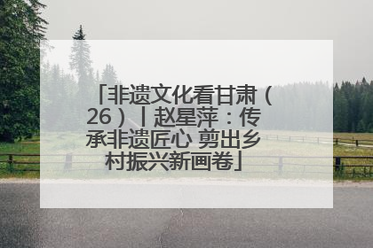 非遗文化看甘肃（26）丨赵星萍：传承非遗匠心 剪出乡村振兴新画卷