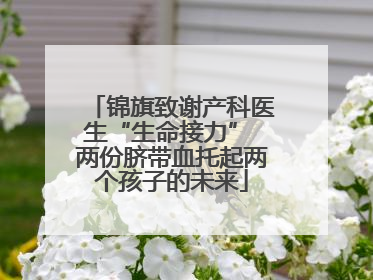锦旗致谢产科医生“生命接力” 两份脐带血托起两个孩子的未来